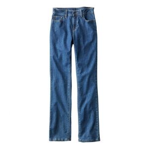 NEW L.L. Bean Women's True Shape Jeans, High-Rise Straight-Leg Stonewashed Sz 18